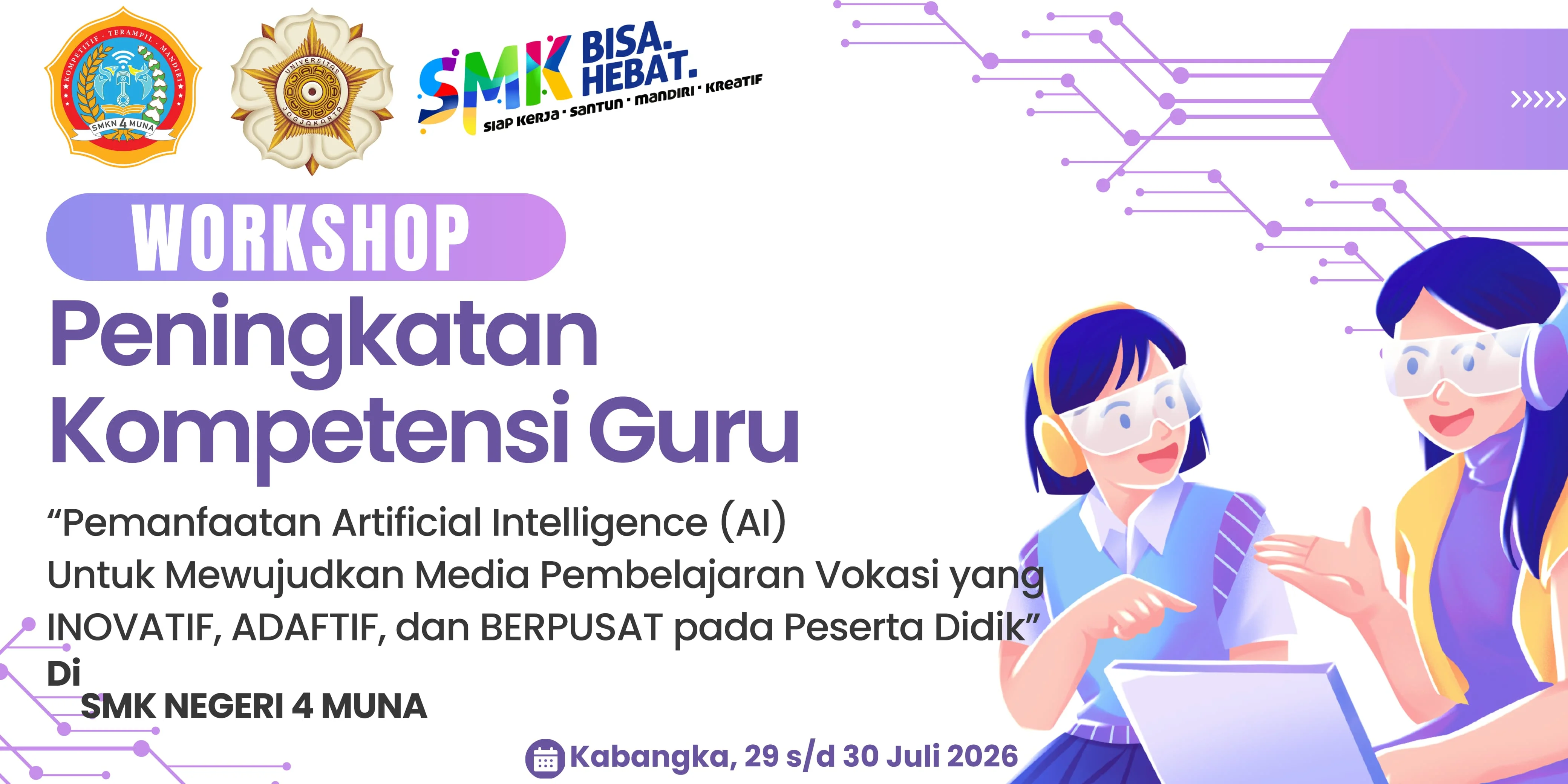 Tingkatkan Kualitas Pendidikan Vokasi, Mahasiswa KKN UGM Gelar Pelatihan AI untuk Guru SMKN 4 Muna di Desa Wakobalu Agung